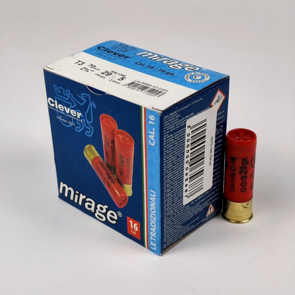 Патроны Clever Mirage 16x70 №5, 29 гр