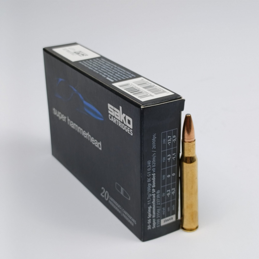Патроны 30-06 Sprg. Sako Hammerhead,11,7 гр. (Финляндия)