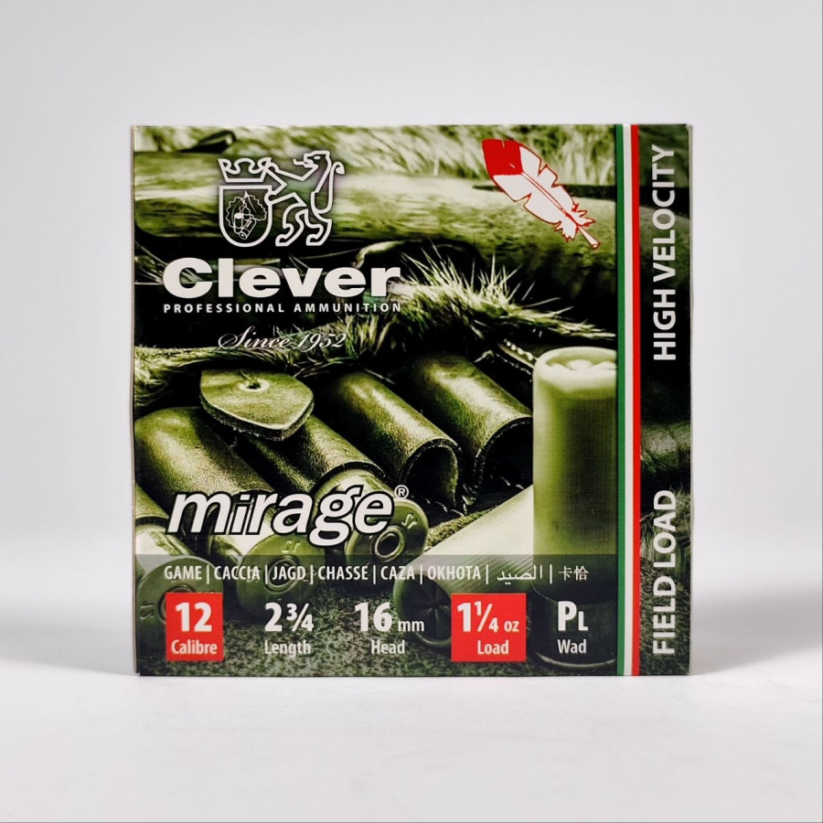 Патроны Clever Mirage, калибр 12x70, № 4, 36 грамм