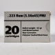 Патроны 223 Rem. БПЗ FMJ, 4 гр